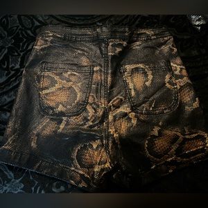 Snake print shorts